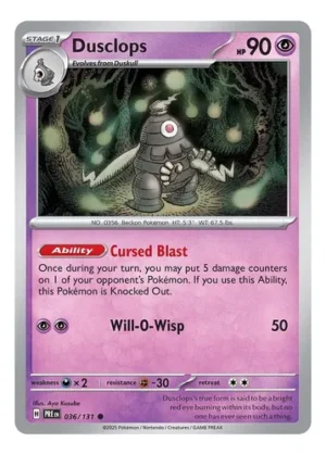 Dusclops - SV Prismatic Evolutions 036/131