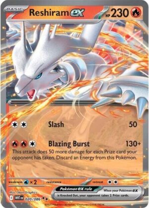 Reshiram EX - SV White Flare 020/086 Near Mint