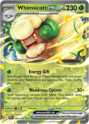 Whimsicott EX- SV White Flare 005/086 Near Mint
