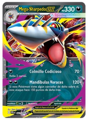 Mega Sharpedo EX - ME Llamaradas Fantasmales 061/094 Near Mint