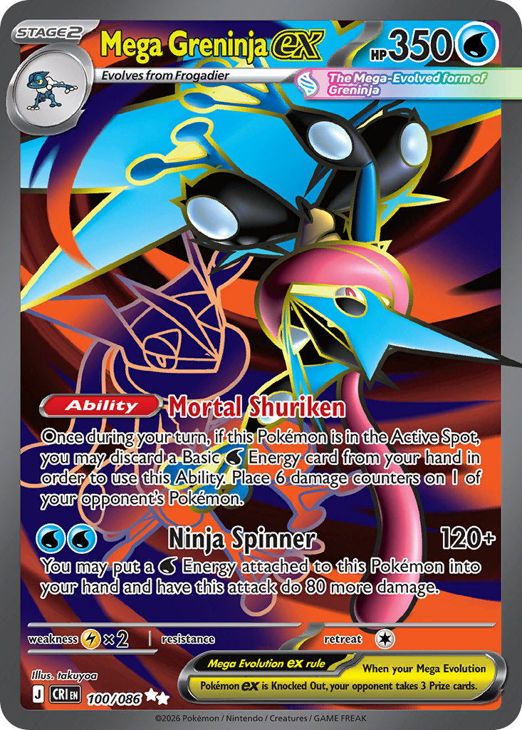 Mega Greninja ex - Chaos Rising (100)