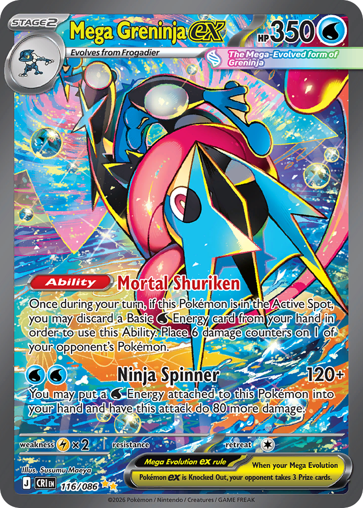 Mega Greninja ex - Chaos Rising (116)