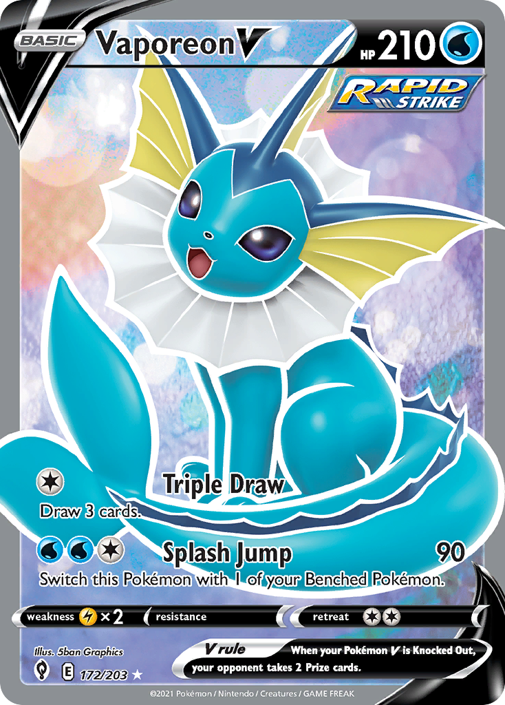 Vaporeon V - Evolving Skies (172)