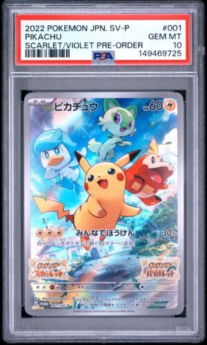 Pikachu - 001/SV-P PSA10 Scarlet and Violet Promo Pre Order